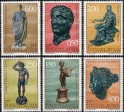 Yugoslavia 1971 Bronze Statues/ Sculpture/ Busts/ Art/ History/ Archaeology 6v set (n42469a)