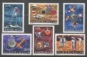 Yugoslavia 1971 Space / Satellites / Rockets / Moon 6v n26885