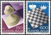 Yugoslavia 1972 Chess Olympiad/ Board Games/ Sports/ Chessmen 2v set (n21612)