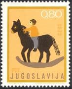 Yugoslavia 1972 Children's Week/ Welfare/ Horse/ Art/ Artists 1v (n21613)