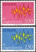 Yugoslavia 1972 Europa/ CEPT/ Communications/ Animation 2v set (n44970)