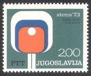 Yugoslavia 1973 Table Tennis / Sports / Animation / Competition 1v (n33996)