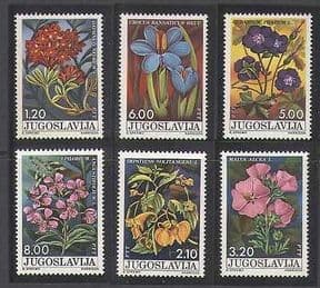 Yugoslavia 1975 Flowers  /  Plants  /  Nature 6v set (n21434)