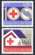 Yugoslavia 1975 Red Cross Centenary / Medical / Health / Welfare 2v set (n26882)