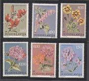 Yugoslavia 1977 Flowers / Plants / Nature / Lilies / Marigold / Geranium 6v set (n21436)