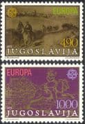 Yugoslavia 1979 Europa/ Horses/ Transport/ Art/ Paintings/ Artists 2v set (n31048)