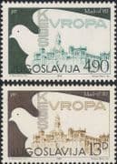 Yugoslavia 1980 Dove/ Security Conference/ Hall/ Buildings/ Birds 2v set (n21705)