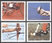 Yugoslavia 1980 Olympic Games / Olympics / Cycling / Archery / Sports 4v set (n21709)