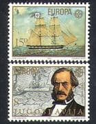 Yugoslavia 1982 Europa / Ship / Sailing / Transport / Exploration / People 2v set (n37263)