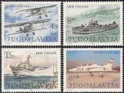 Yugoslavia 1982 Planes/ Aircraft/ Aviation/ Ships/ Boats/ Air Force/ Navy/ Transport 4v set n21710