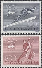 Yugoslavia 1984 Winter Olympic Games/ Sports/ Skiing/ Skating 2v set (n45309e)
