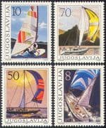 Yugoslavia 1985 Sailing/ Yachts/ Boats/ Racing/ Sports/ Transport 4v set (n42442)