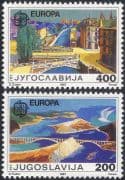 Yugoslavia 1987 Europa/ Architecture/ Buildings/ Bridges/ Transport 2v set (n45858)