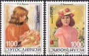Yugoslavia 1988 Europe/ Renoir/ Ranosovic/ Art/ Painting/ Artists/ Paintings/ People 2v set (n45952)