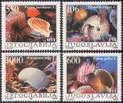 Yugoslavia 1988 Sea Shells/ Marine/ Nature/ Molluscs/ Snails/ Sealife/ Conservation/ Environment 4v set (s759)