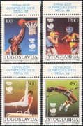 Yugoslavia 1988 Sports/ Olympic Games/ Basketball /Boxing/ Gymnastics/ Athletics/ Olympics 4v set (n42450)