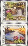 Yugoslavia 1989 Nature Protection/ Waterfall/ Flowers/ Lake/ Mountain/ Conservation 2v set n25946