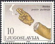 Yugoslavia 1990 Anti-smoking Campaign/ Medical/ Health/ Welfare/ Hand 1v (n28954)