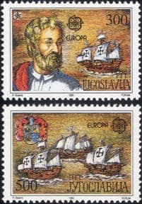 Yugoslavia 1992  Europa/ Columbus/ Sailing Ships/ Transport/ Exploration/ People   2v set (b6225k)