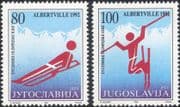Yugoslavia 1992 Winter Olympic Games/ Olympics/ Sport/ Skiing/ Luge 2v set (n21364)
