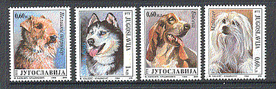 Yugoslavia 1994 Dogs / Animals 4v set ref:s2631