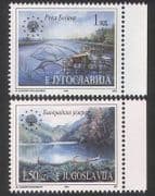 Yugoslavia 1994 Fishing / Lake / River / Trees / Conservation / Nature 2v set (n21217)
