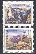 Yugoslavia 1995 Bird / Shore Lark / Bat / Nature / Conservation / Animals 2v set (b2548)