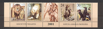 Yugoslavia 2001 Penguin / Lion / Polar Bear / Zoo strp n11947
