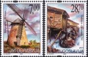 Yugoslavia 2002 Windmills/ Water Mills/ Buildings/ Architecture 2v set (s1876)