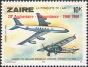 Zaire 1980 Planes/ Aircraft/ Transport/ 20th Anniversary Independence 1v (n15019m)