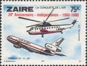 Zaire 1980 Planes/ Aircraft/ Transport/ 20th Anniversary Independence 1v (n15019n)