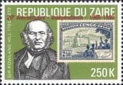 Zaire 1980 Rowland Hill/ Trains/ Rail/ Steam/ Transport/ 20th Anniversary Independence 1v (n46814)