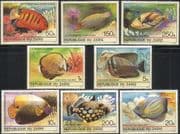 Zaire 1980 Tropical Fish/ Marine/ Nature/ Wildlife 8v set (b5529)