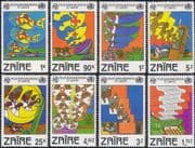 Zaire 1982 ITU-UIT/ Radio/ Red Cross Helicopters/ Doctors/ Medical/ Health 8v set (n15019f)