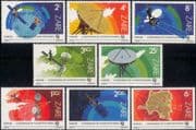 Zaire 1983 ITU-UIT/ Space/ Satellites/ Radio Dish/ Telecomms/ Maps 8v set (n15019d)