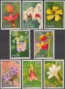 Zaire 1984 Flowers/ Orchids/ Plants/ Nature/ Orchid/ Conservation 8v set (b9231)