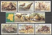 Zaire 1984 Lions / Eagles / Rhino / Cats / Birds 8v set n21459