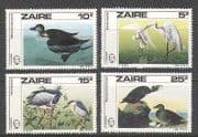 Zaire 1985 Birds / Heron / Egret / Audubon 4v set (n21463)