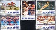 Zaire 1996 Olympic Games/ Sports/ Basketball/ Boxing/ Table Tennis/ Horse Jumping 5v set (n15019j)