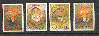 Zambia 1984 Fungi / Mushrooms / Plants / Nature 4v set (b1951)