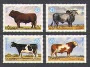 Zambia 1987 FAO / Cattle / Cows / Farming / Animals / Nature / Food / Hunger 4v set (n20884)