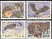 Zambia 1989 Bats/ Animals/ Nature/ Wildlife/ Conservation/ Environment 4v set (b4805)