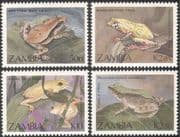 Zambia 1989 Frogs/ Toads/ Animals/ Amphibians/ Nature/ Wildlife/ Conservation 4v set (b4818)