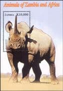 Zambia 2005 Black Rhinoceros/ Rhino/ Animals/ Nature/ Wildlife/ Conservation 1v m/s (n14795)
