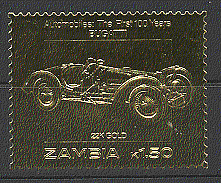 Zambia CAR / BUGATTI / Motoring GOLD 1v ref:s4170