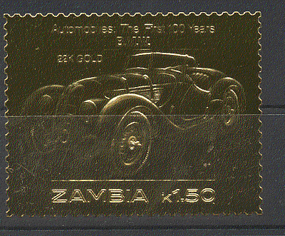 Zambia GOLD Car / B.M.W. 1v ref:n10882