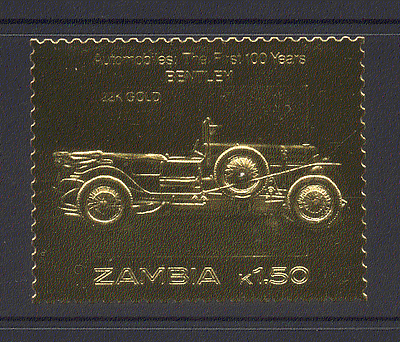 Zambia GOLD Car / Bentley / Motoring 1v ref:n10902
