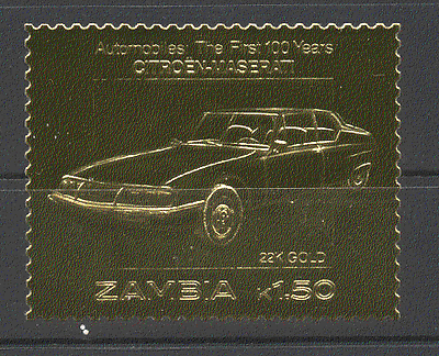 Zambia GOLD Car / Citroen-Maserati 1v ref:n10892