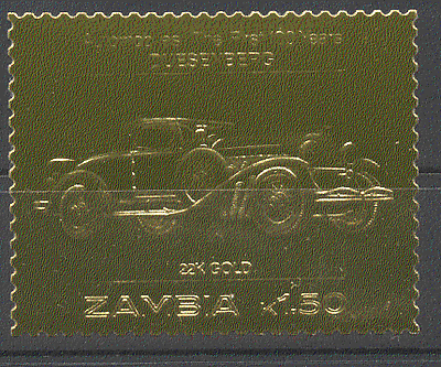 Zambia GOLD Car / Duesenberg 1v ref:n10884