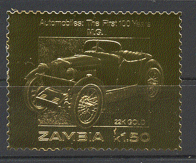 Zambia GOLD Car / M.G. 1v ref:n10891